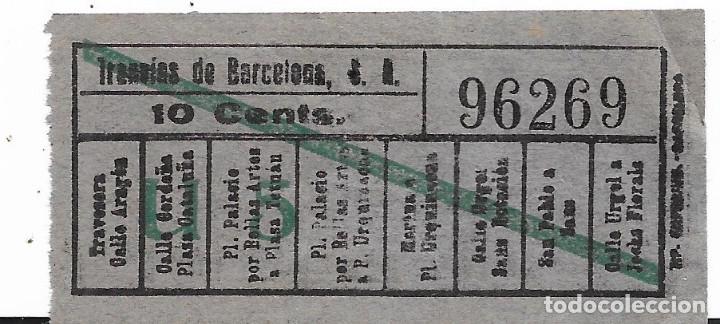 Collectionnisme Billets de transport: Tranv&iacute;as de Barcelona 10 cts 96269