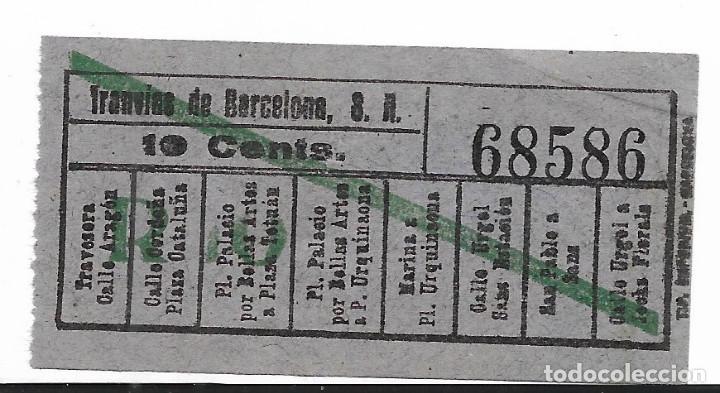 Collectionnisme Billets de transport: Tranv&iacute;as de Barcelona 10 cts 68586