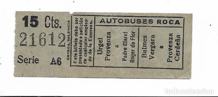 Collectionnisme Billets de transport: Autobuses Roca 15 cts 21612
