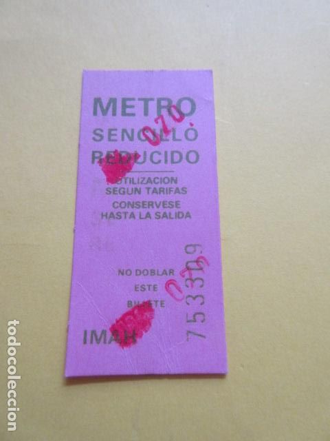Sammeln von Fahrkarten: METRO DE MADRID SENCILLO REDUCIDO COLOR ROSA - SERIE IMAH
