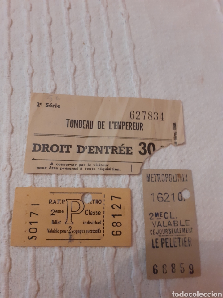 Sammeln von Fahrkarten: Antiguos billetes de transporte de los a&ntilde;os 50 .Creo que son franceses.