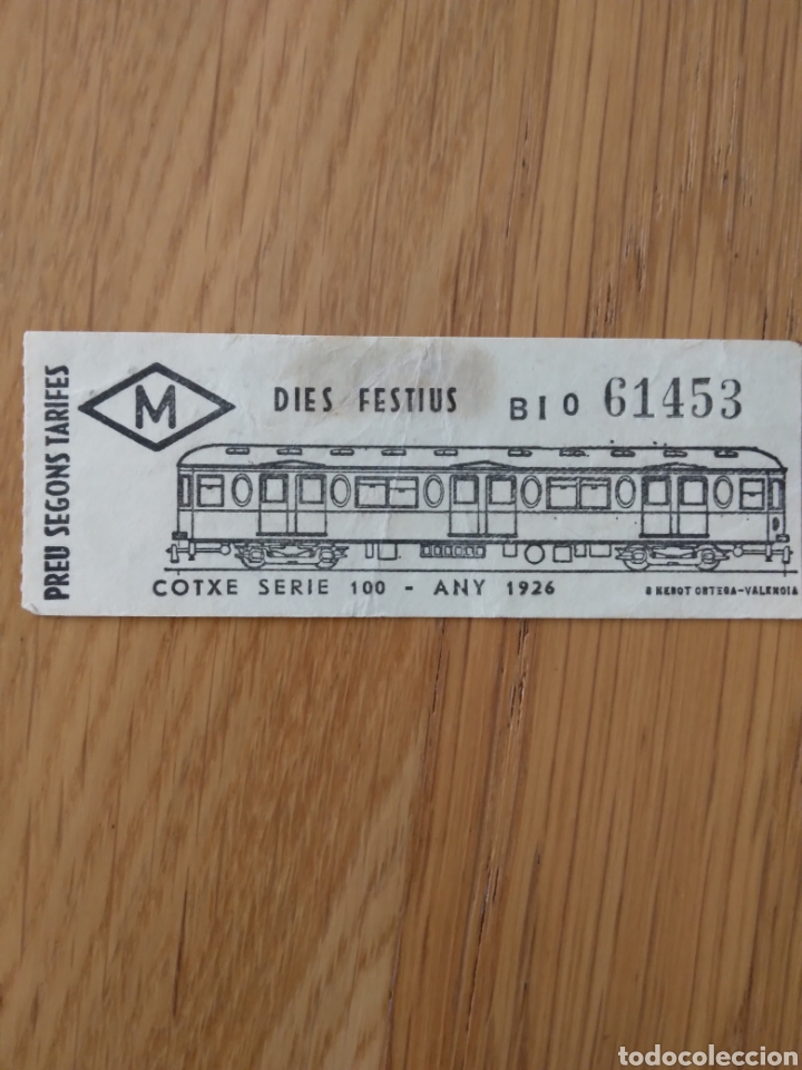 Sammeln von Fahrkarten: antiguo billete de metro, a&ntilde;o Any 1926