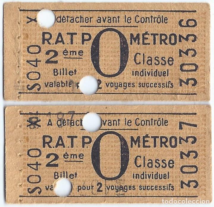 Sammeln von Fahrkarten: R.A.T.P Metro de Paris - O - n&ordm; consecutivos - Publicidad trasera - JeanFrancois - 66, Rue Lafayette