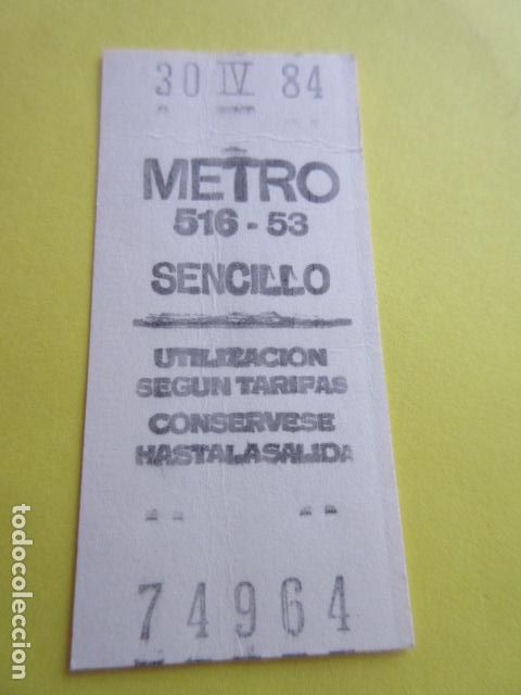 Sammeln von Fahrkarten: BILLETE METRO MADRID 516 - 53