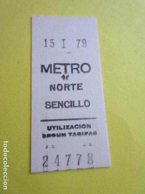Sammeln von Fahrkarten: BILLETE METRO MADRID NORTE &iquest;47?