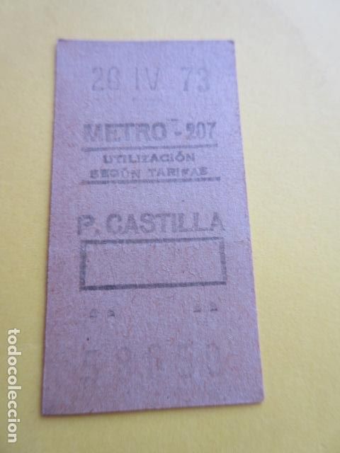 Sammeln von Fahrkarten: BILLETE METRO MADRID P. CASTILLA EN MAYUSCULAS 207
