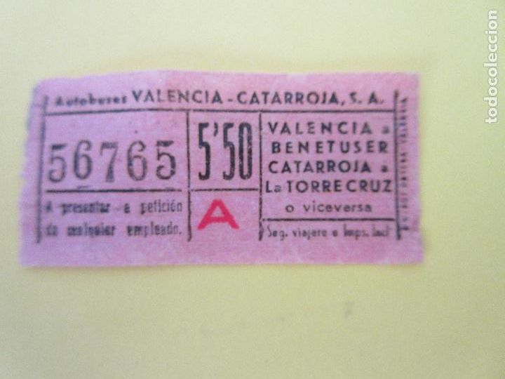 Collectionnisme Billets de transport: BILLETE CAPICUA 56765 AUTOBUSES DE VALENCIA CATARROJA BENETUSER LA TORRE CRUZ