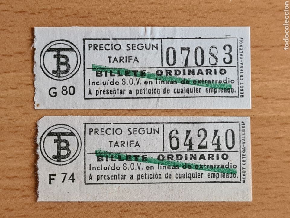 Collectables Transport Tickets: 2 Billetes Tranvia de Barcelona TB - A&ntilde;os 70