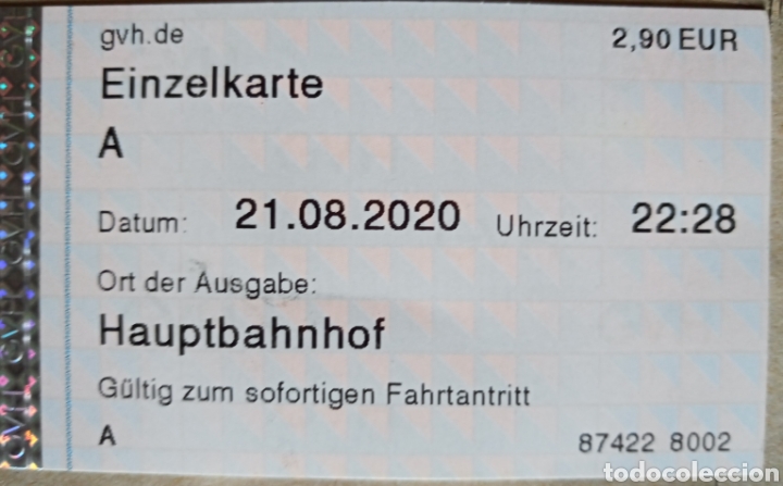 Sammeln von Fahrkarten: BILLETE DE TRANSPORTE DE HANOVER