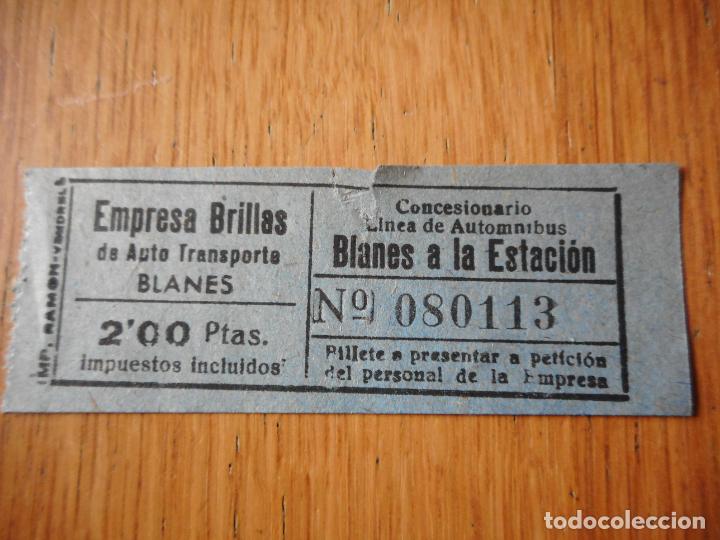 Sammeln von Fahrkarten: ANTIGUO BILLETE.OMNIBUS.EMPRESA BRILLAS.BLANES