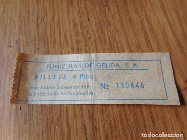 Sammeln von Fahrkarten: ANTIGUO BILLETE.FUNICULAR GELIDA S.A 4 PTAS.