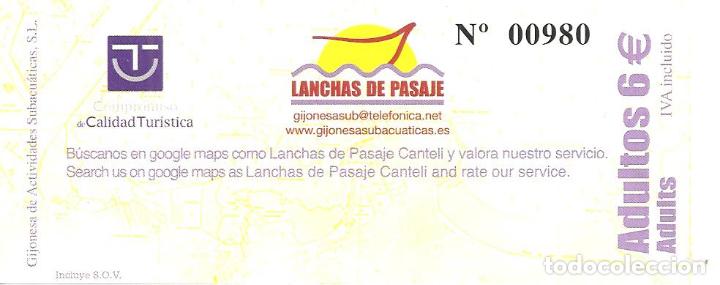 Colecionismos Bilhetes de Transporte: BILLETE TRANSPORTE, LANCHAS DE PASAJE CANTELI, GIJ&Oacute;N-ASTURIAS