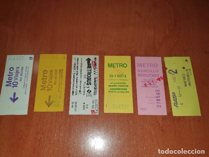 Collectionnisme Billets de transport: 7 billetes de metro, de 10 viajes, ida y vuelta, sencillo reducido, metro autobus, renfe metro
