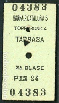 Collectionnisme Billets de transport: BILLETE EDMONDSON DE FERROCARRIL //BARCELONA - TARRASA
