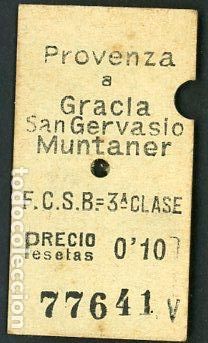 Sammeln von Fahrkarten: BILLETE EDMONDSON DEL TREN DE SARRIA