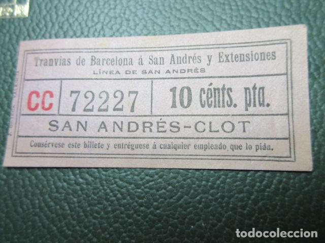 Colecionismos Bilhetes de Transporte: REF: VV-1234 - CAPICUA 72227 - TRANVIAS SAN ANDRES Y EXTENSIONES BARCELONA