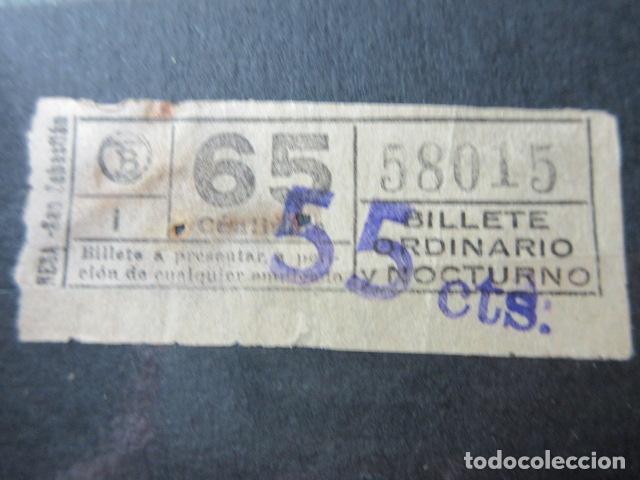 Collectionnisme Billets de transport: REF: VV-1234 - - AUTOBUS BARCELONA TB OBSERVE MAYUSCULAS MINUSCULAS TRAYECTO PESETAS P