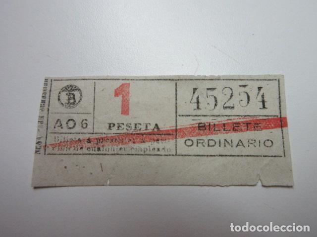 Collectionnisme Billets de transport: REF: VV-1234 CAPICUA 45254 METRO AUTOBUS BARCELONA TB OBSERVE MAYUSCULA MINUSCULA TRAYECTO PESETAS P