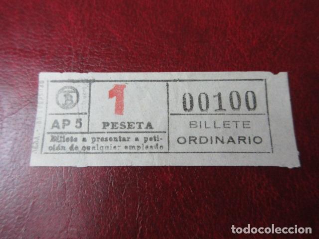 Collectionnisme Billets de transport: REF: VV-1234 CAPICUA 00100 METRO AUTOBUS BARCELONA TB OBSERVE MAYUSCULA MINUSCULA TRAYECTO PESETAS P