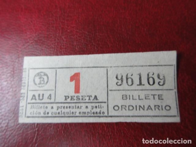 Collectionnisme Billets de transport: REF: VV-1234 CAPICUA 96169 METRO AUTOBUS BARCELONA TB OBSERVE MAYUSCULA MINUSCULA TRAYECTO PESETAS P