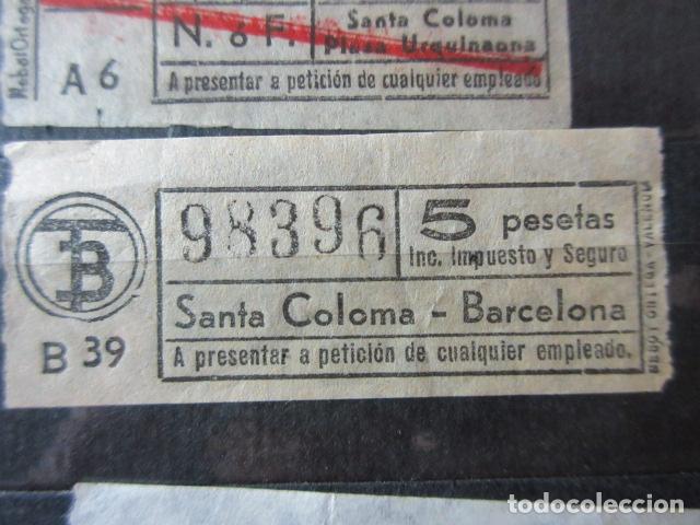 Collectionnisme Billets de transport: REF: VV-1234 METRO AUTOBUS BARCELONA TB OBSERVE MAYUSCULA MINUSCULA TRAYECTO PESETAS P