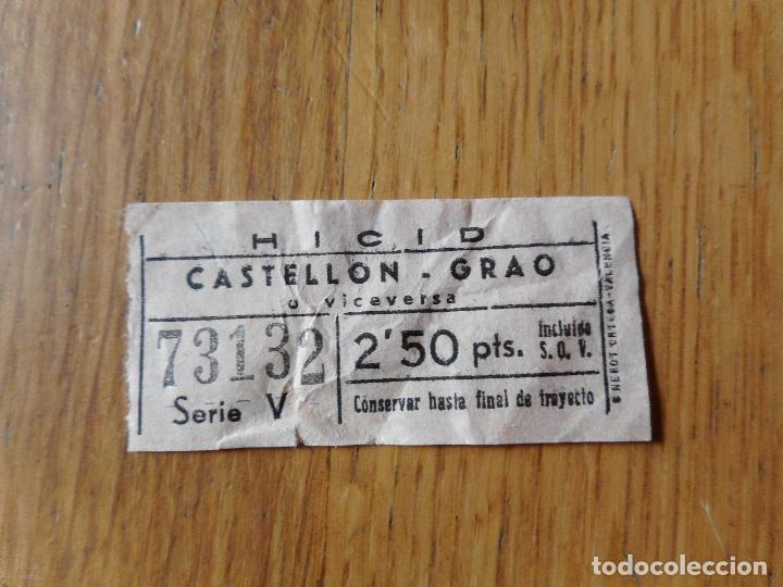 Collectionnisme Billets de transport: ANTIGUO BILLETE.HICID.CASTELLON-GRAO. 2,50 PESETAS.