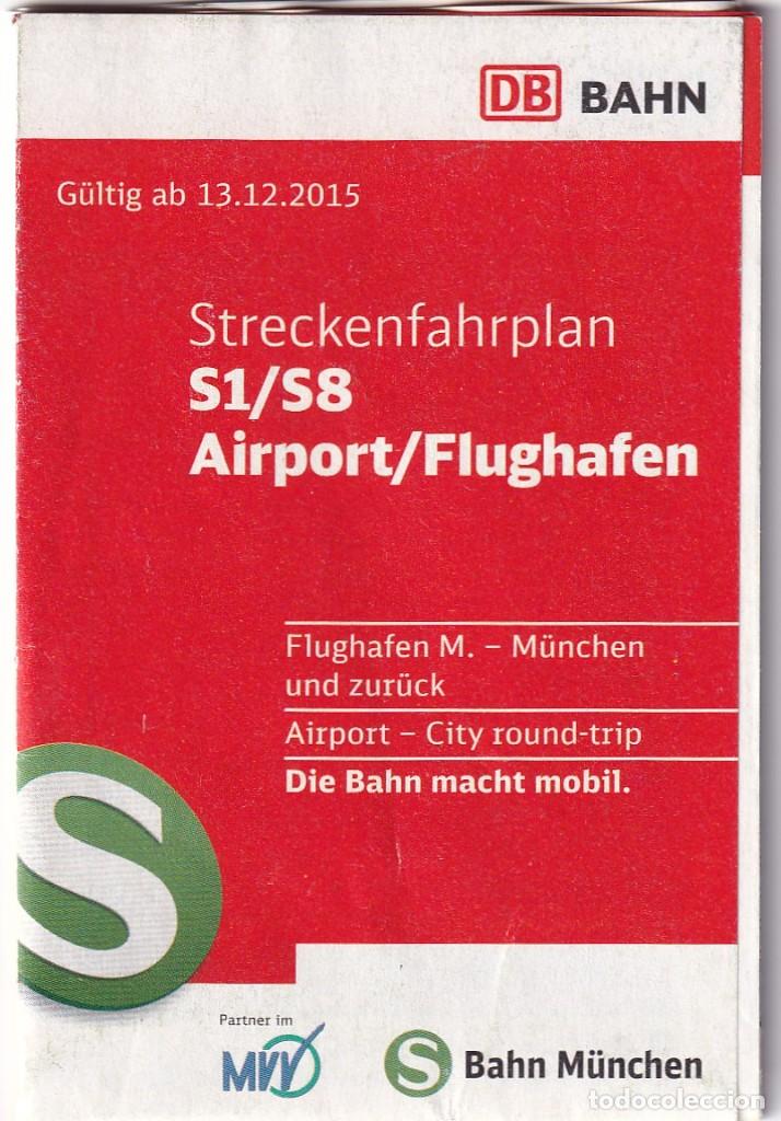 Collectionnisme Billets de transport: HORARIOS DE BOLSILLO DE LOS TRENES B&Aacute;VAROS BAHNLAND BAYERN - A&Ntilde;O 2015 -