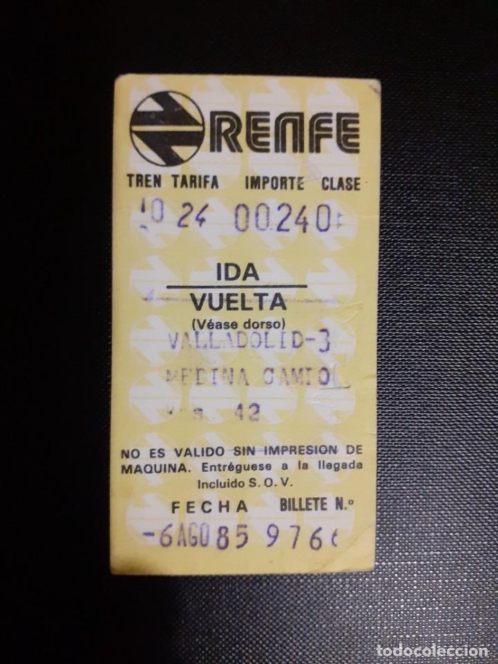 Collectionnisme Billets de transport: Billete antiguo de Renfe Valladolid - Medina del Campo Ida y Vuelta 1985