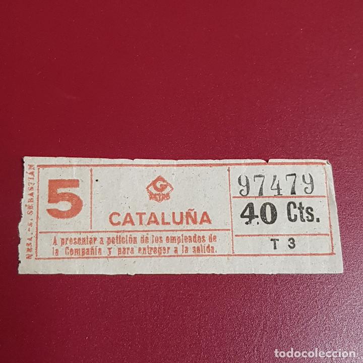 Coleccionismo Billetes de transporte: BILLETE DE METRO - G 5 T3 CATALU&Ntilde;A - 40CTS - CAPICULA 97479