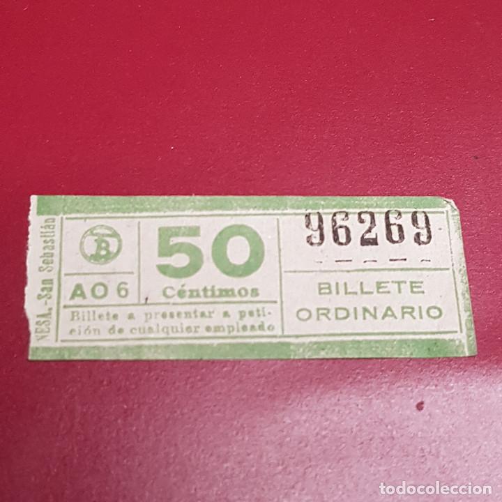 Coleccionismo Billetes de transporte: BILLETE DE TRANVIA BARCELONA - 50CTS - BILLETE ORDINARIO - CAPICULA 96269