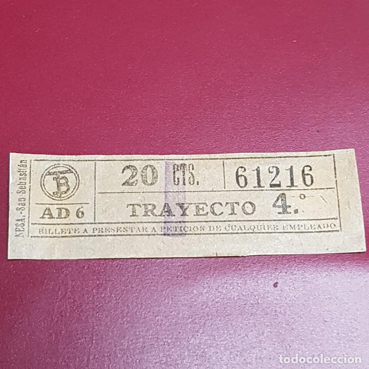 Coleccionismo Billetes de transporte: BILLETE DE TRANVIA BARCELONA - 20CTS - TRAYECTO 4 - CAPICULA 61216
