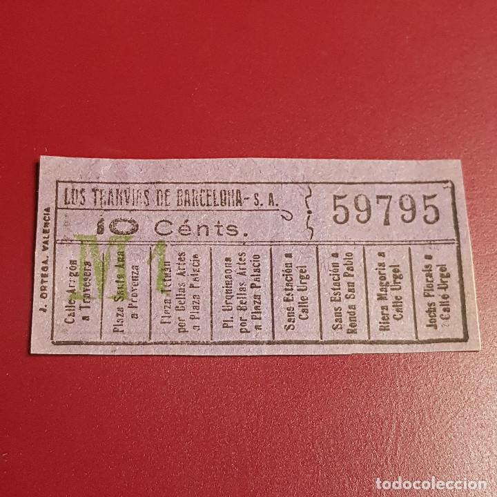 Sammeln von Fahrkarten: BILLETE DE TRANVIA BARCELONA - 10CTS - VARIOS TRAYECTOS - CAPICULA 59795