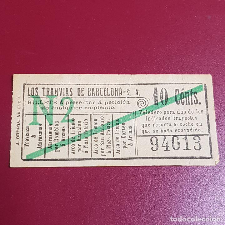 Sammeln von Fahrkarten: BILLETE DE TRANVIA BARCELONA - 10CTS - VARIOS TRAYECTOS - 94013