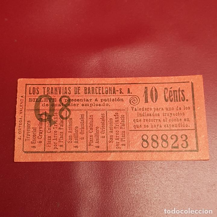 Sammeln von Fahrkarten: BILLETE DE TRANVIA BARCELONA - 10CTS - VARIOS TRAYECTOS - 88823