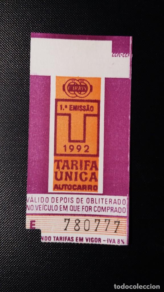 Colecionismos Bilhetes de Transporte: Billete antiguo autocarro Lisboa Portugal Carris 1992