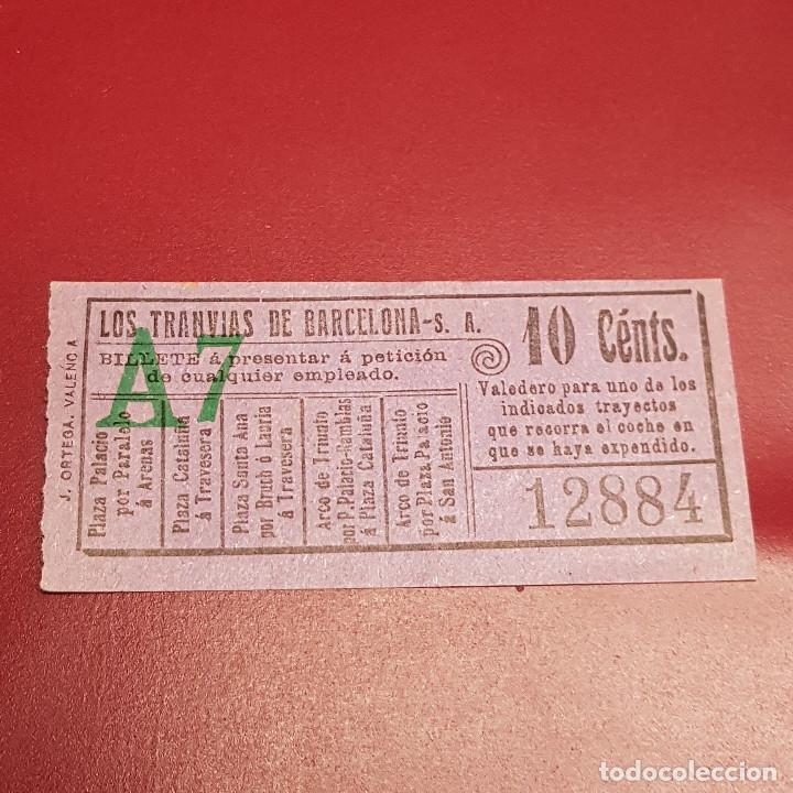 Sammeln von Fahrkarten: BILLETE DE TRANVIA BARCELONA - 10CTS - VARIOS TRAYECTOS - 12884