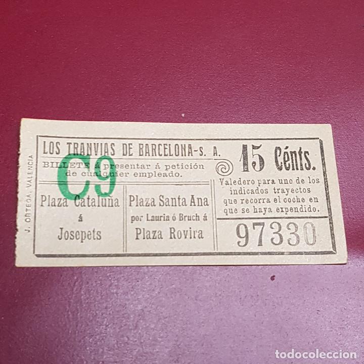Sammeln von Fahrkarten: BILLETE DE TRANVIA BARCELONA - 15CTS - VARIOS TRAYECTOS - 97330
