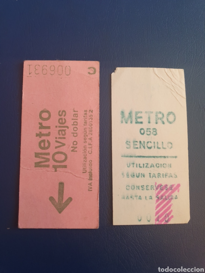 Colecionismos Bilhetes de Transporte: BILLETE METRO SENCILLO Y 10 VIAJES