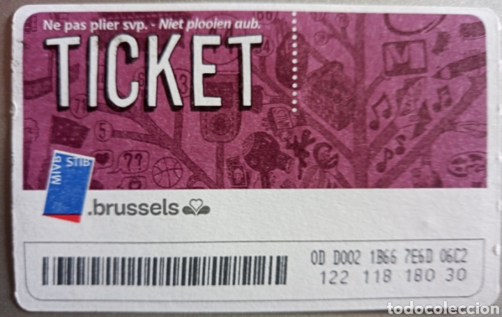 Colecionismos Bilhetes de Transporte: TICKET DE TRANSPORTE DE BRUSELAS