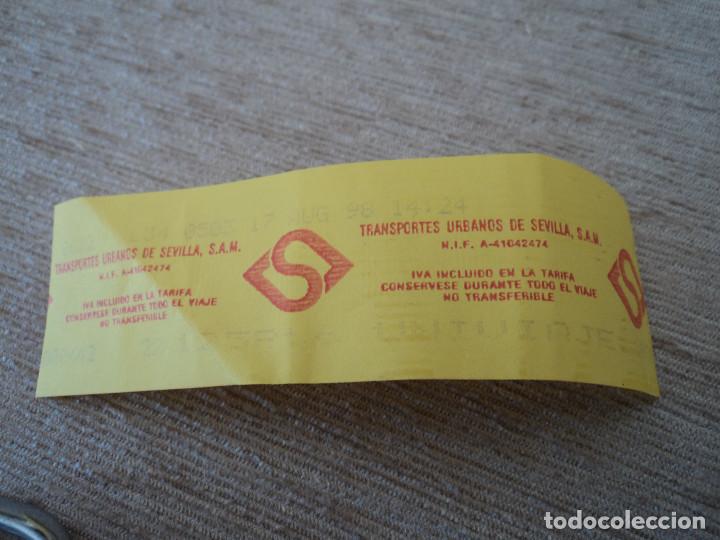 Colecionismos Bilhetes de Transporte: BILLETE DE TRANSPORTE, TRANSPORTES URBANOS DE SEVILLA, 1998
