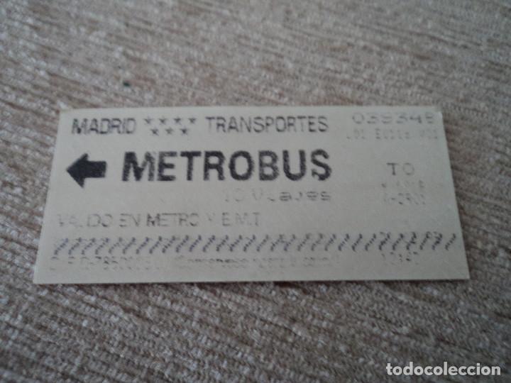 Colecionismos Bilhetes de Transporte: BILLETE METROB&Uacute;S 10 VIAJES DE MADRID, sin a&ntilde;o