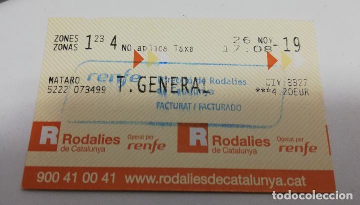 Colecionismos Bilhetes de Transporte: BILLETE TREN TICKET RENFE SELLO FACTURADO