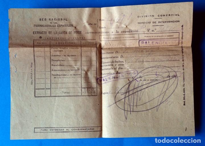 Coleccionismo Billetes de transporte: RED NACIONAL DE LOS FERROCARRILES ESPA&Ntilde;OLES. PALENCIA. A&Ntilde;O 1940