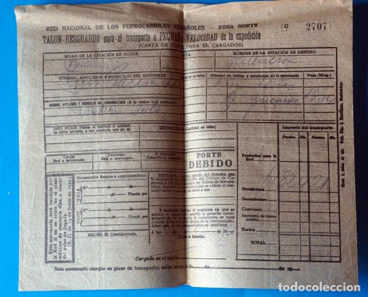 Coleccionismo Billetes de transporte: ANTIGUO RECIBO : RED NACIONAL DE LOS FERROCARRILES ESPA&Ntilde;OLES. A&Ntilde;O 1940