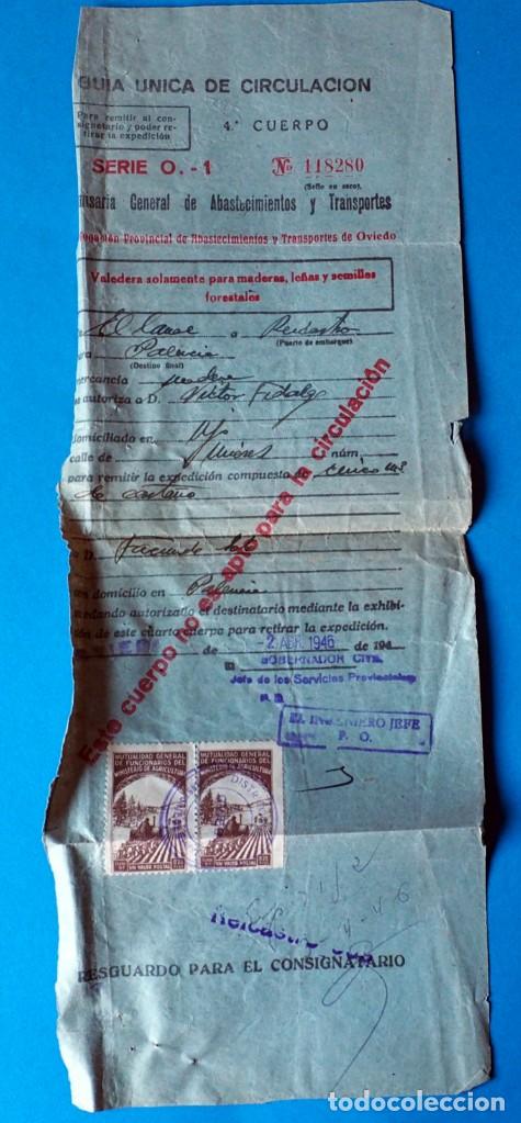 Coleccionismo Billetes de transporte: BILLETE DE TRANSPORTE POR TREN: GU&Iacute;A &Uacute;NICA DE CIRCULACI&Oacute;N. PALENCIA. A&Ntilde;O 1946