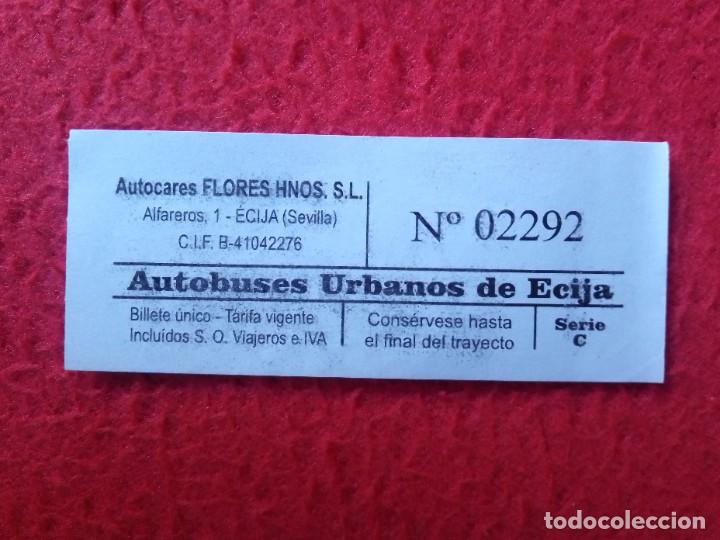 Collectables Transport Tickets: BILLETE TICKET DE TRANSPORTE AUTOBUSES URBANOS &Eacute;CIJA (SEVILLA) AUTOBUS BUS, PARA COLECCI&Oacute;N. VE FOTOS