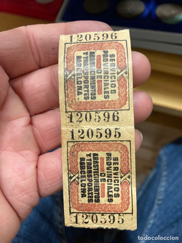 Sammeln von Fahrkarten: Lote de 2 billetes del servicio de abastecimiento y transporte de Catalu&ntilde;a