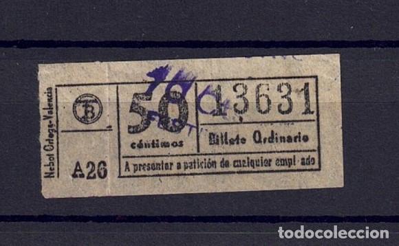 Colecionismos Bilhetes de Transporte: BILLETE TB CAPICUA 13631 SELLO CARGA OBSERVA TEXTOS MAYUSCULAS MINUSCULAS Y DIFERENTES TAMA&Ntilde;OS