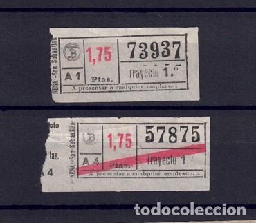 Colecionismos Bilhetes de Transporte: BILLETE TB CAPICUA 73937 57875 MINI PAREJA OBSERVA TEXTOS MINUSCULAS MAYUSCULAS Y DIFERENTES