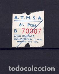 Colecionismos Bilhetes de Transporte: BILLETE CAPICUA 70007 AUTOBUS A.T.M.S.A. ATMSA AUTO TRASNPORTES MARTI SARDANYOLA